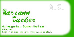 mariann ducker business card